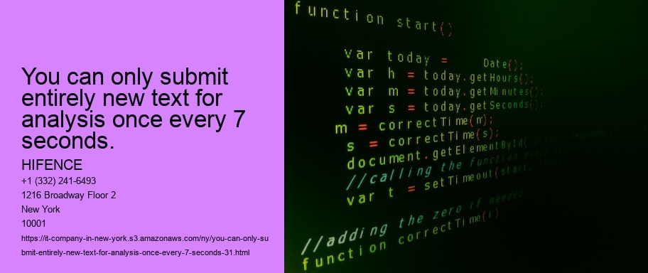 You can only submit entirely new text for analysis once every 7 seconds.