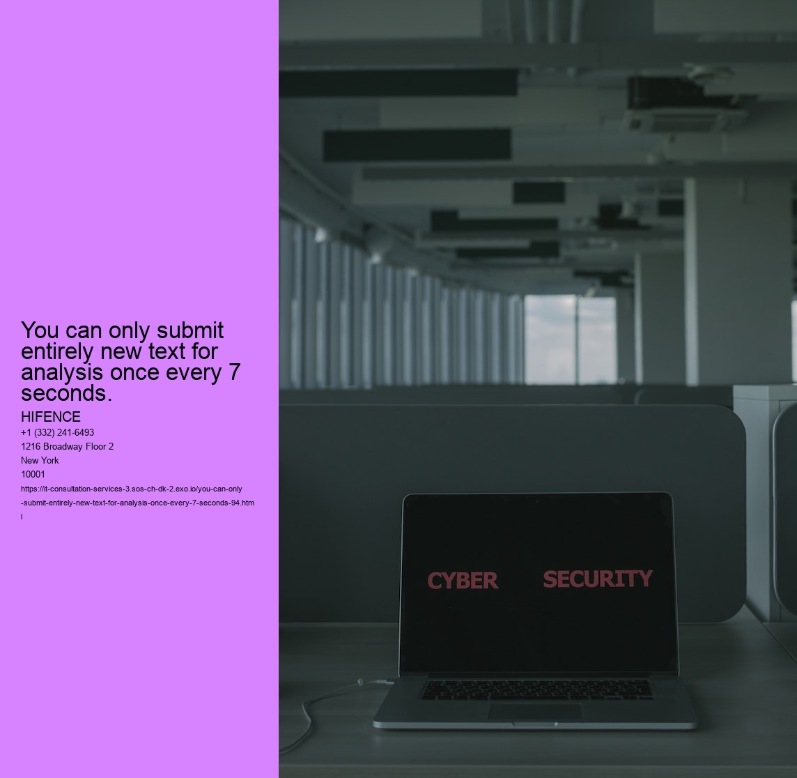 You can only submit entirely new text for analysis once every 7 seconds.