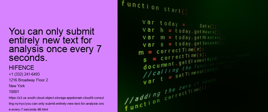 You can only submit entirely new text for analysis once every 7 seconds.